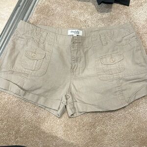 Light tan colored shorts, 2 inch inseam. Worn only a couple of times.